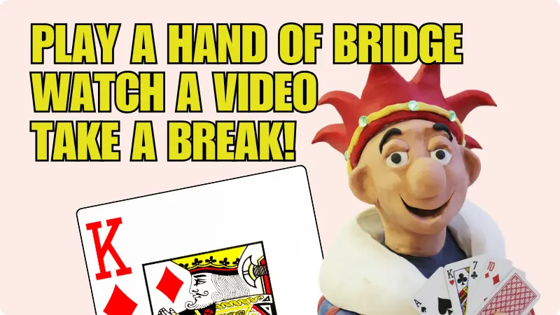 character holding playing cards